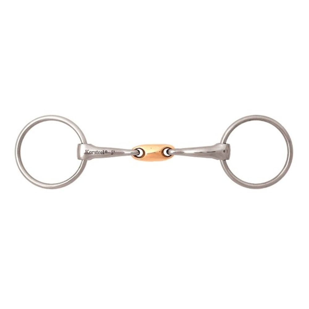 Korsteel, JP Stainless Steel Copper Oval Link Loose Ring Snaffle Bit