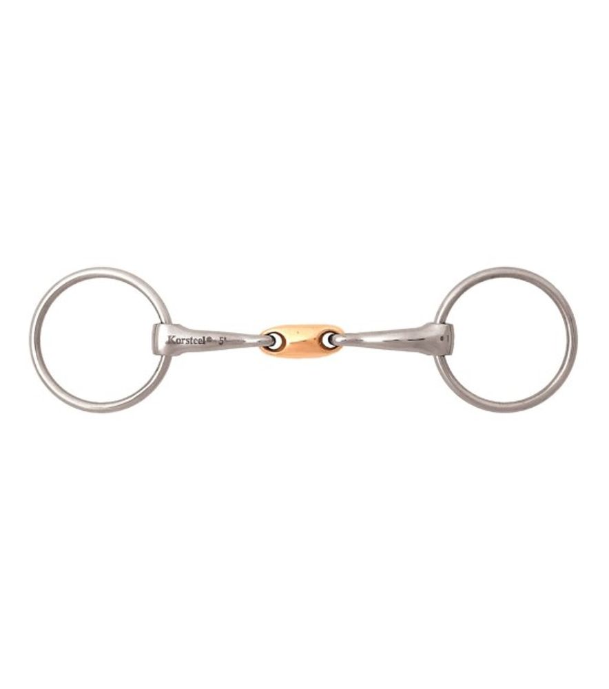 Korsteel, JP Stainless Steel Copper Oval Link Loose Ring Snaffle Bit