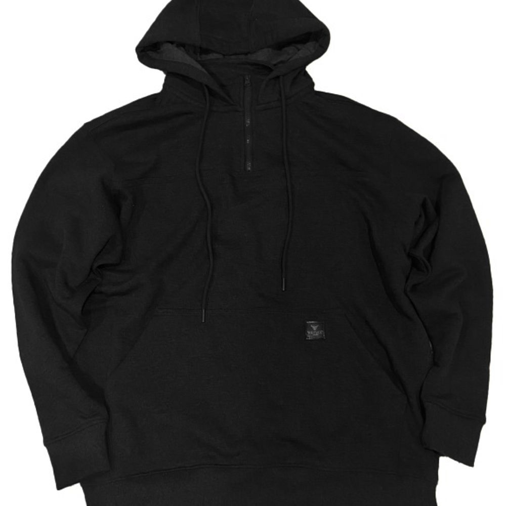 Wilfull Wear, Men's Black 1/4 Zip Hoodie