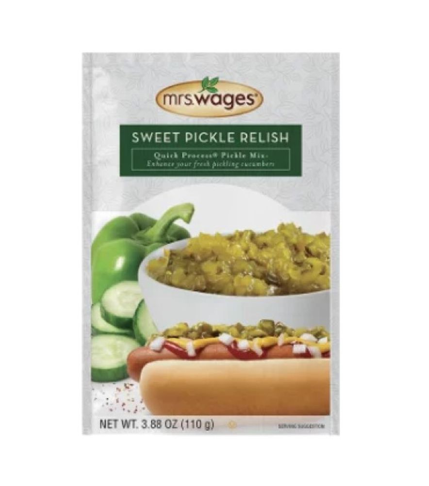 Mrs. Wages, Sweet Pickle Relish Quick Process Pick Mix, 3.9 oz