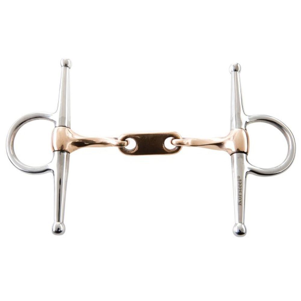 Korsteel, 5" Stainless Steel Twisted Copper Mouth Dr Bristol Full Cheek Bit