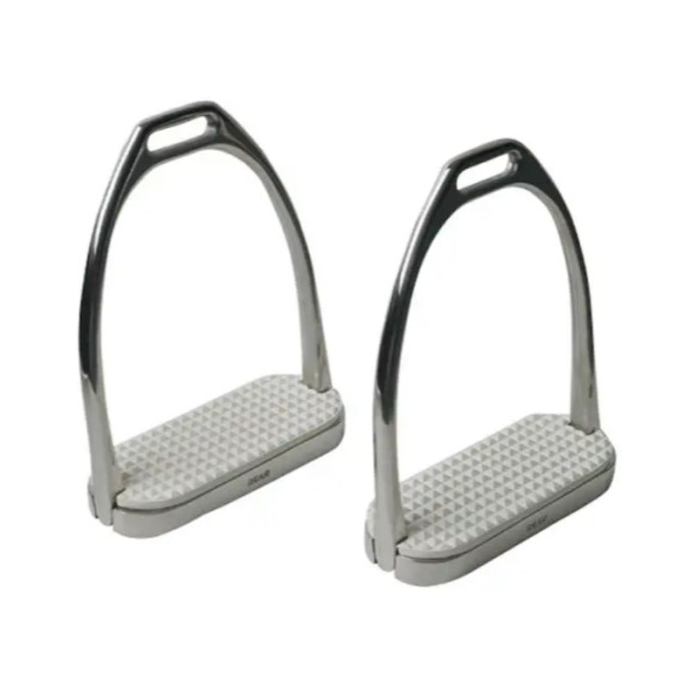 Korsteel, 4.75 Stainless Steel Knife Edge 1 Way Swivel Stirrup Irons