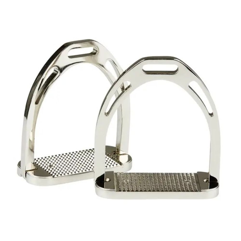 Korsteel, 4.5" Silver Aluminum Stirrups