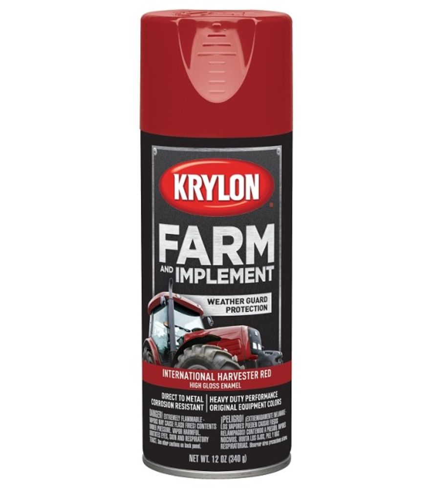 KRYLON, Farm & Implement International Harvester Red High Gloss Spray Enamel Paint, 12 oz