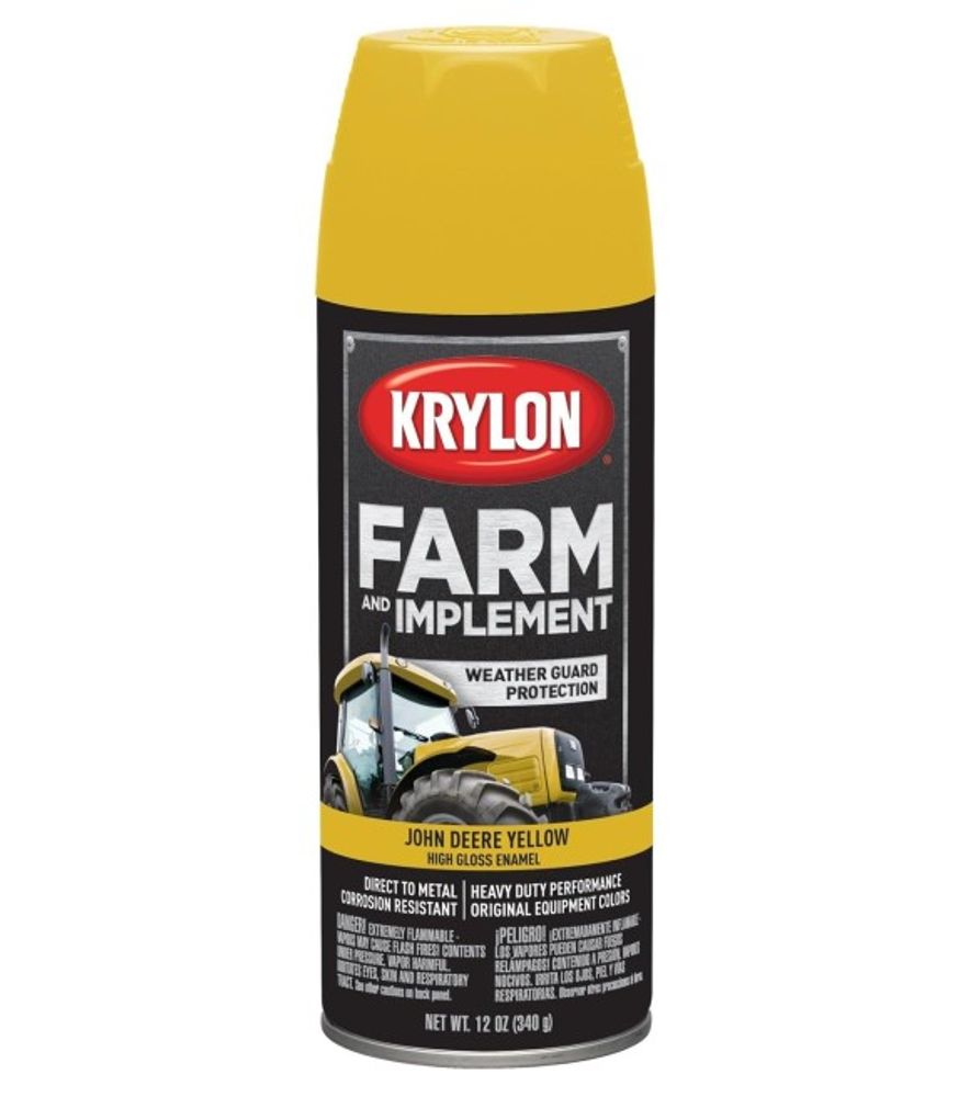 KRYLON, Farm & Implement John Deere Yellow High Gloss Spray Enamel Paint, 12 oz