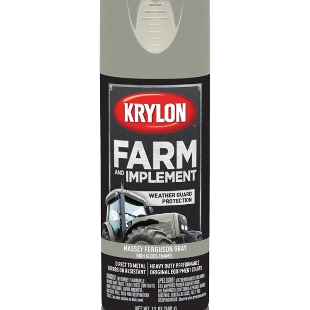 KRYLON, Farm & Implement Massey Ferguson Gray High Gloss Spray Enamel Paint, 12 oz
