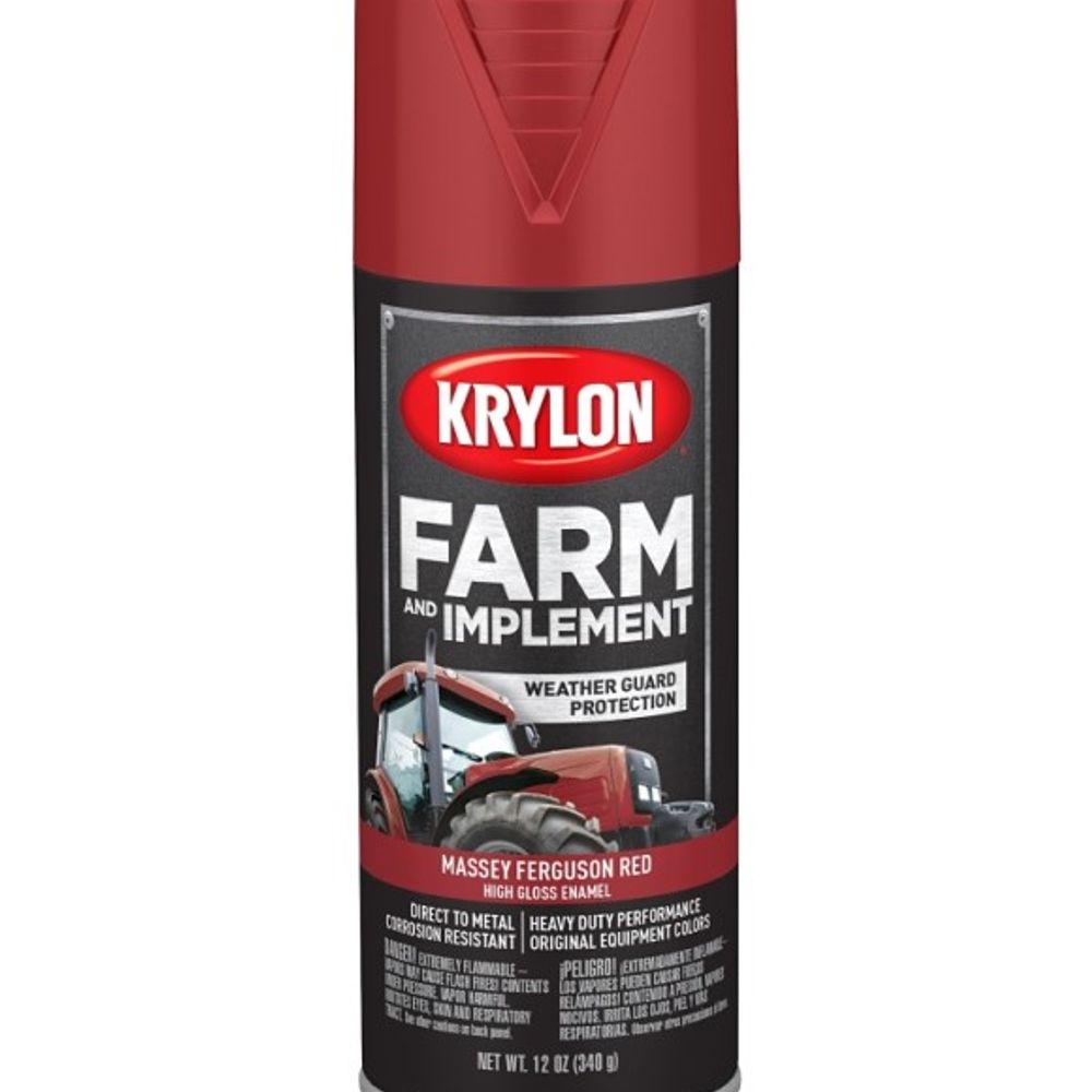 KRYLON, Farm & Implement Massey Ferguson Red High Gloss Spray Enamel Paint, 12 oz