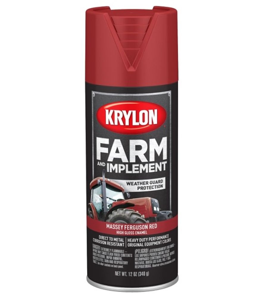 KRYLON, Farm & Implement Massey Ferguson Red High Gloss Spray Enamel Paint, 12 oz
