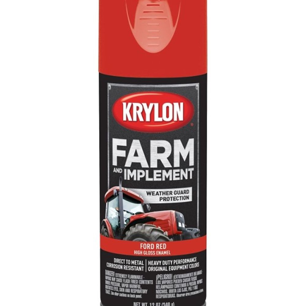 KRYLON, Farm & Implement Ford Red High Gloss Spray Enamel Paint, 12 oz