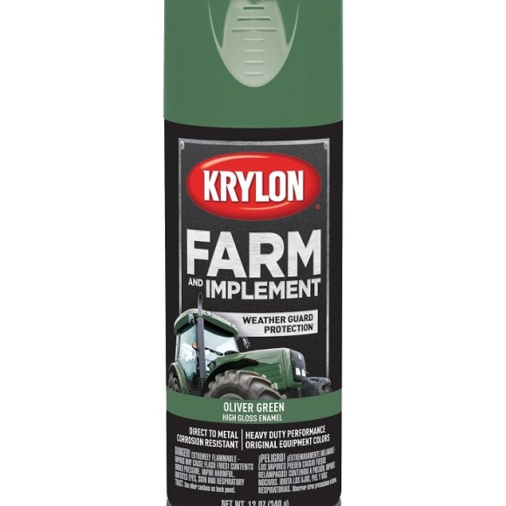 KRYLON, Farm & Implement Olive Green High Gloss Spray Enamel Paint, 12 oz
