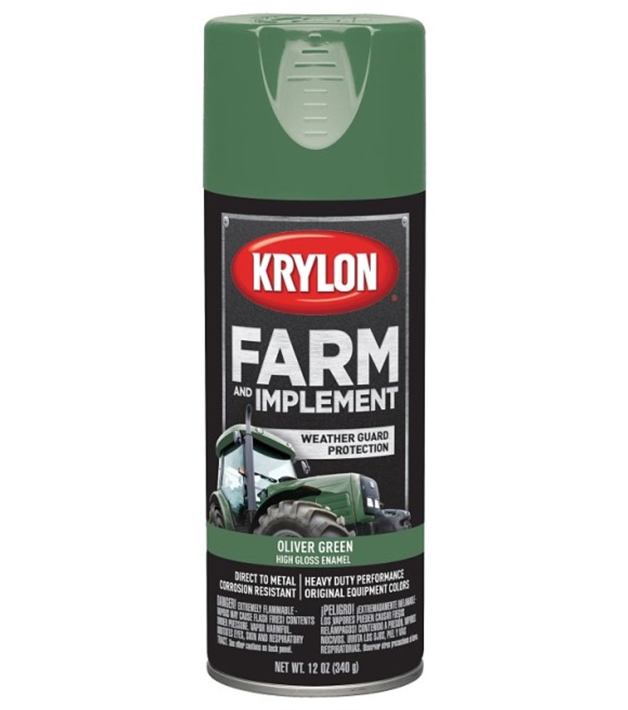 KRYLON, Farm & Implement Olive Green High Gloss Spray Enamel Paint, 12 oz