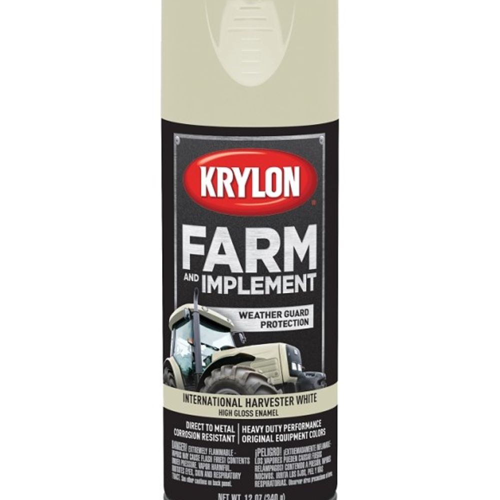 KRYLON, Farm & Implement International Harvester White High Gloss Spray Enamel Paint, 12 oz