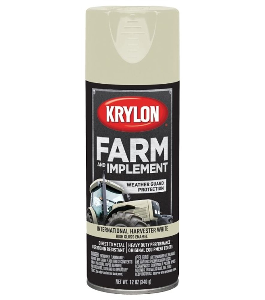 KRYLON, Farm & Implement International Harvester White High Gloss Spray Enamel Paint, 12 oz
