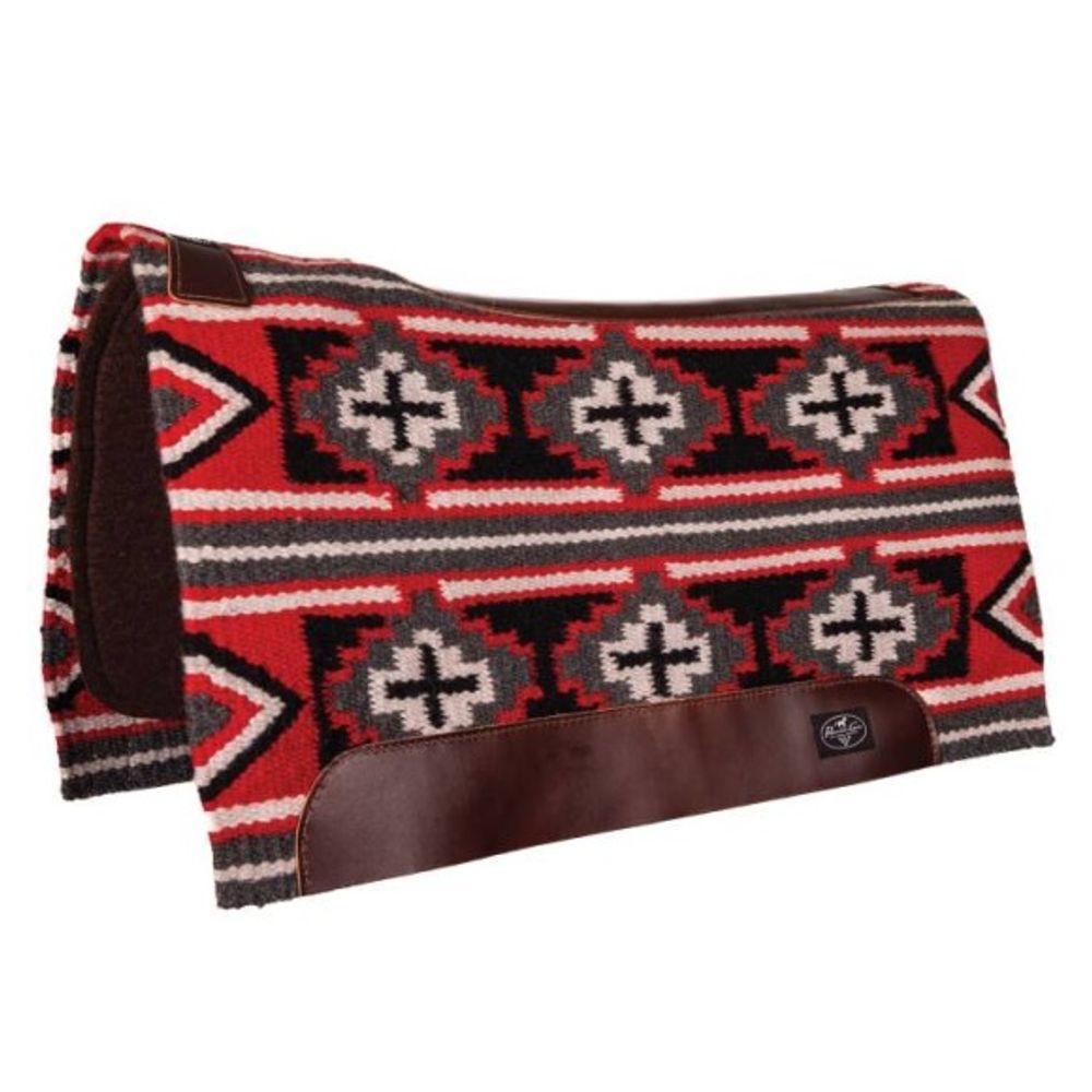 Professional's Choice, 3/4" Black/ Crimson Fuse Navajo Top Steam-Pressed Pad,  33" x 38"