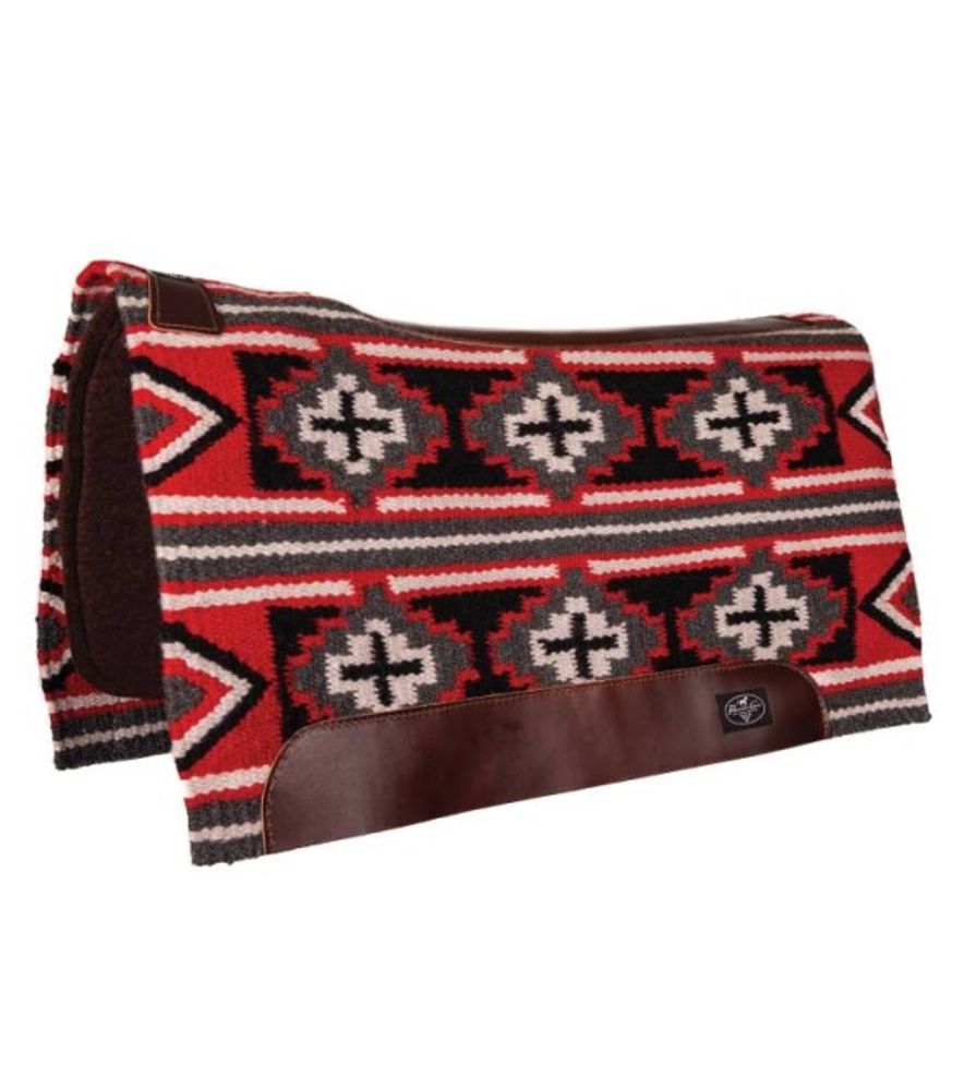 Professional's Choice, 3/4" Black/ Crimson Fuse Navajo Top Steam-Pressed Pad, 33" x 38"