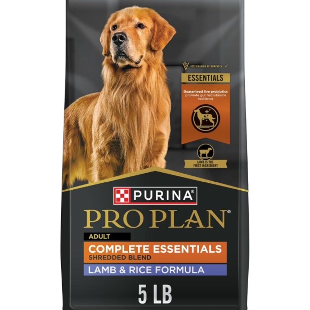 Purina Pro Plan, Complete Essentials Adult Shredded Blend Lamb & Rice Formula Dog Food