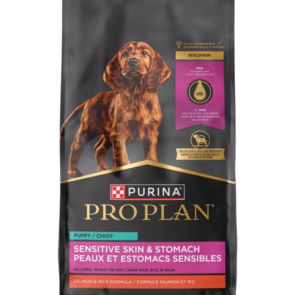 Purina Pro Plan, Puppy Sensitive Skin & Stomach Salmon & Rice Formula Dog Food, 24 lb 