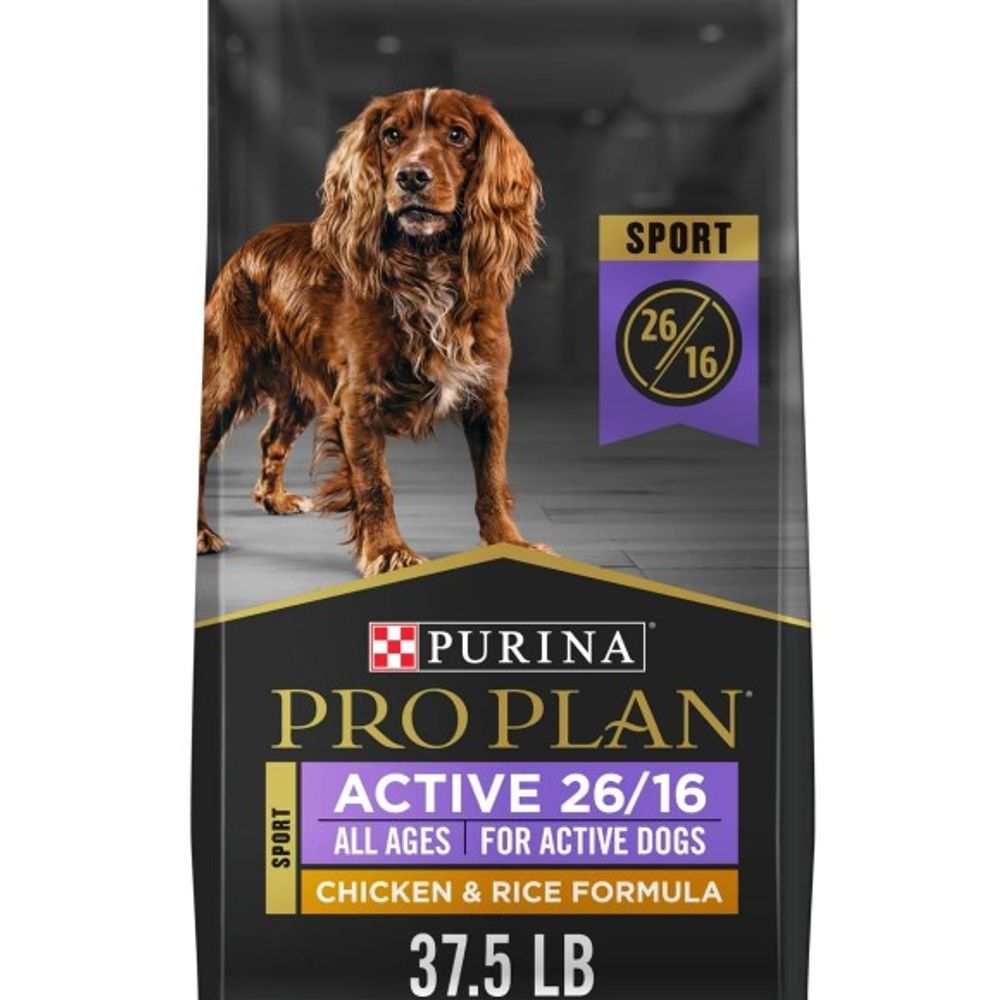 Purina Pro Plan, All Ages Sport Performance 26/16 Chicken & Rice Formula Dog Food, 37.5 lb