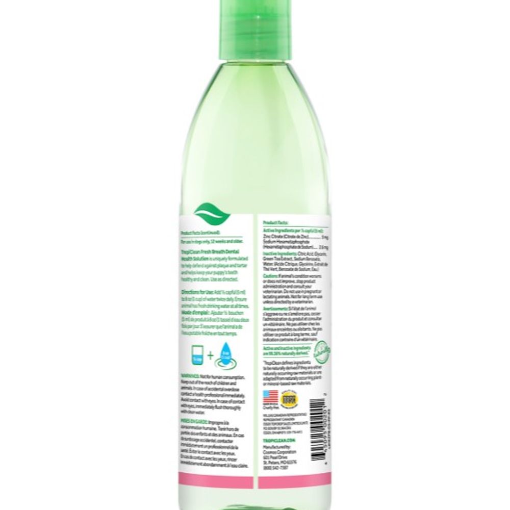 Tropiclean, Fresh Breath Dental Health Solutions for Puppies, 16 oz