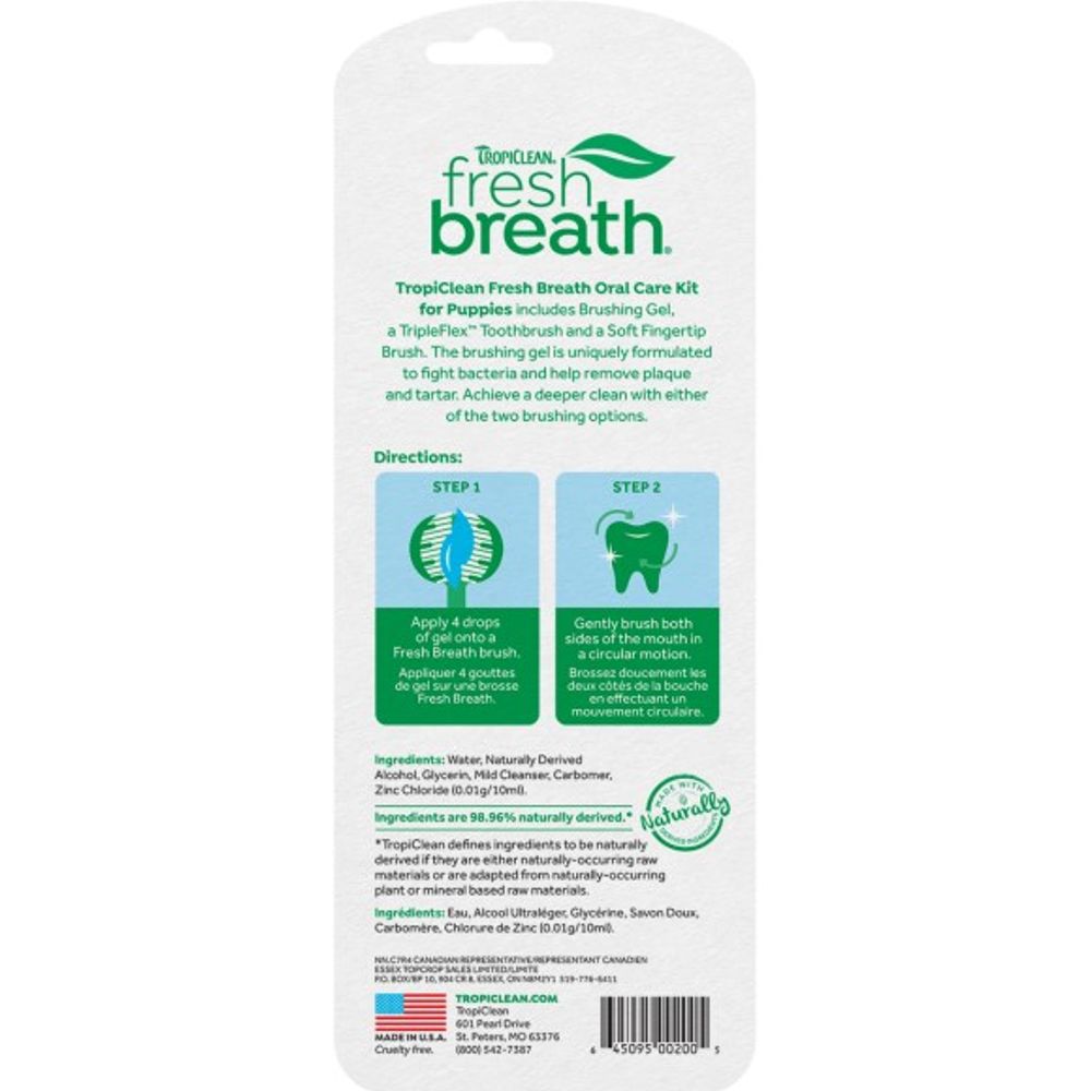 Tropiclean, Fresh Breath Oral Care Kit for Puppies