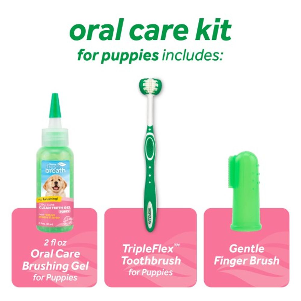 Tropiclean, Fresh Breath Oral Care Kit for Puppies
