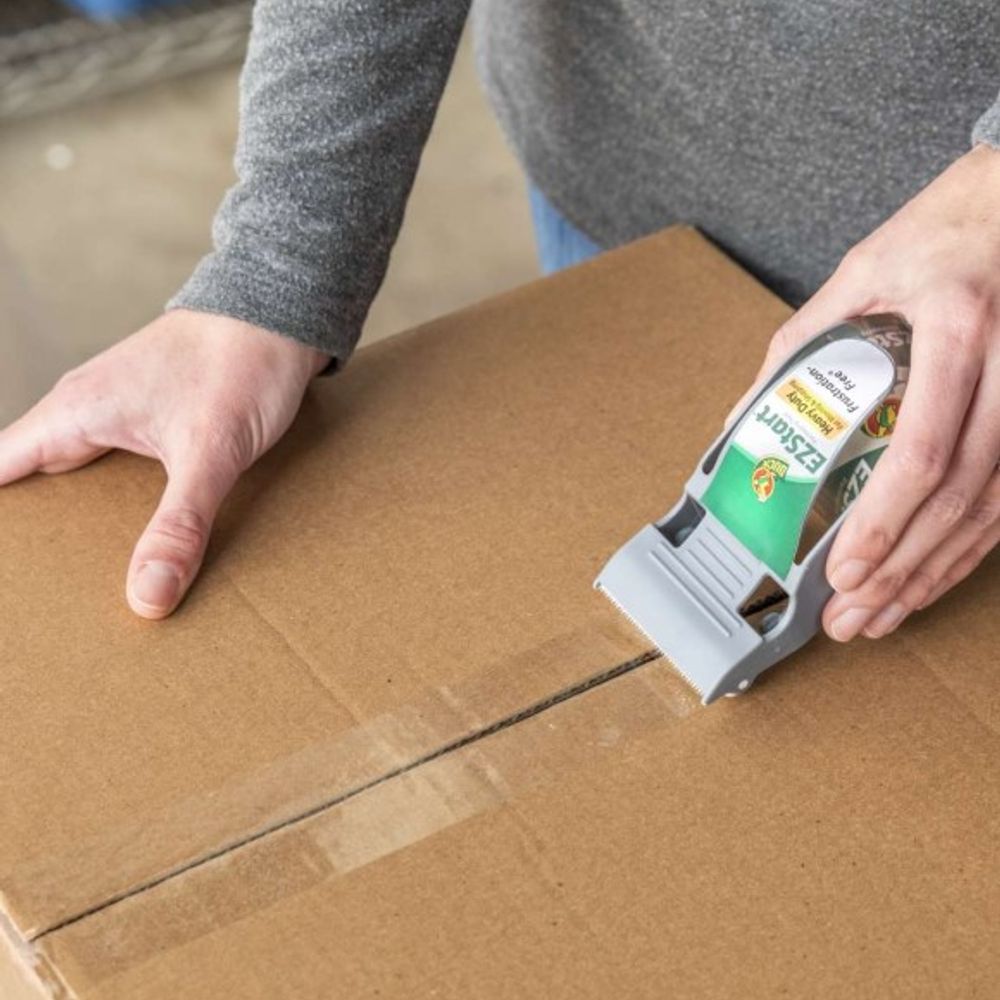 Duck, 1.88 in x 55 yd Clear EZ Start One Handed Packaging Tape 