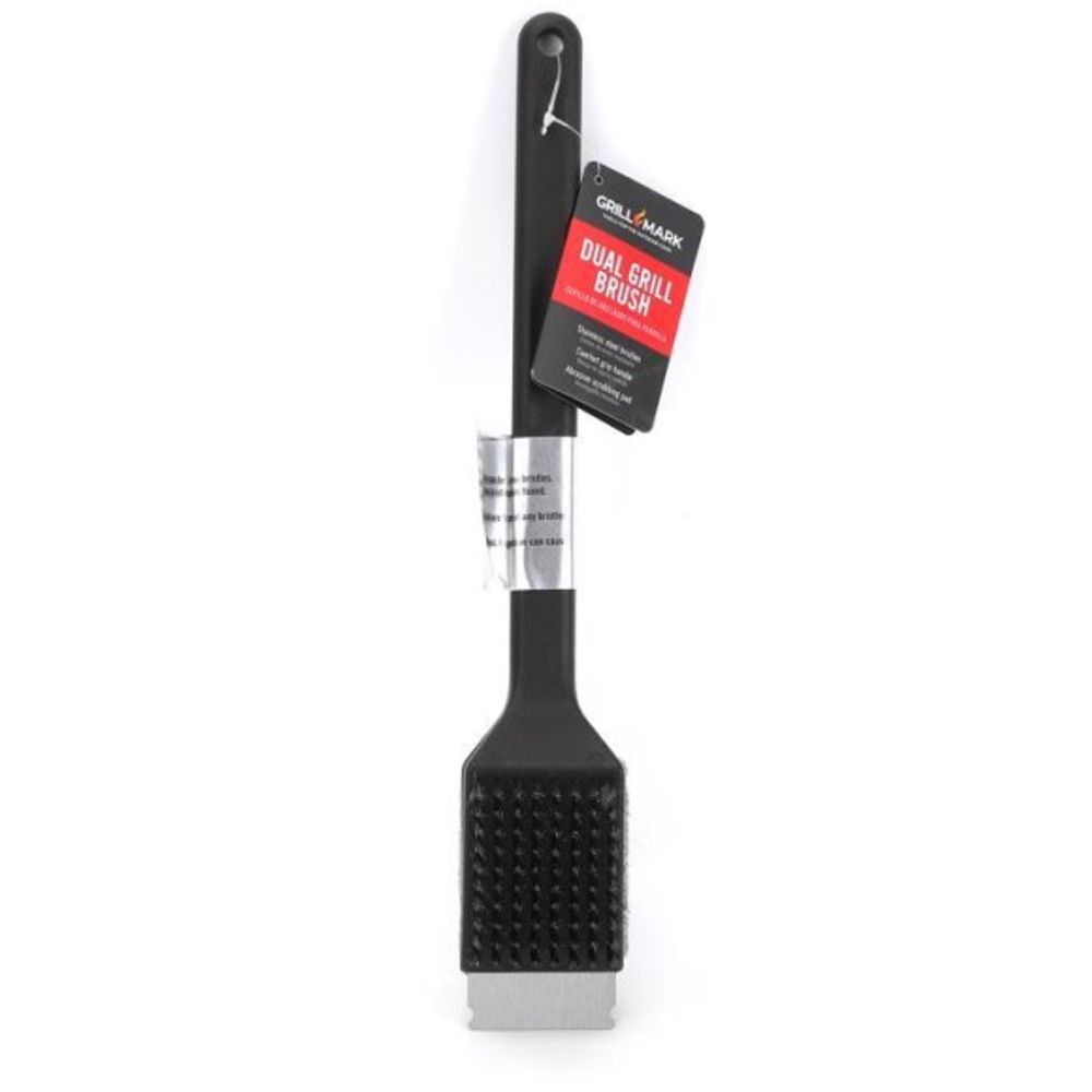 Grill Mark, Dual Grill Brush with Scraper