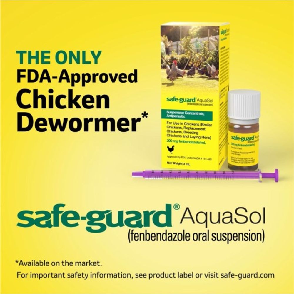 Merck, Safe-Guard AquaSol Poultry Dewormer, 3 ml 