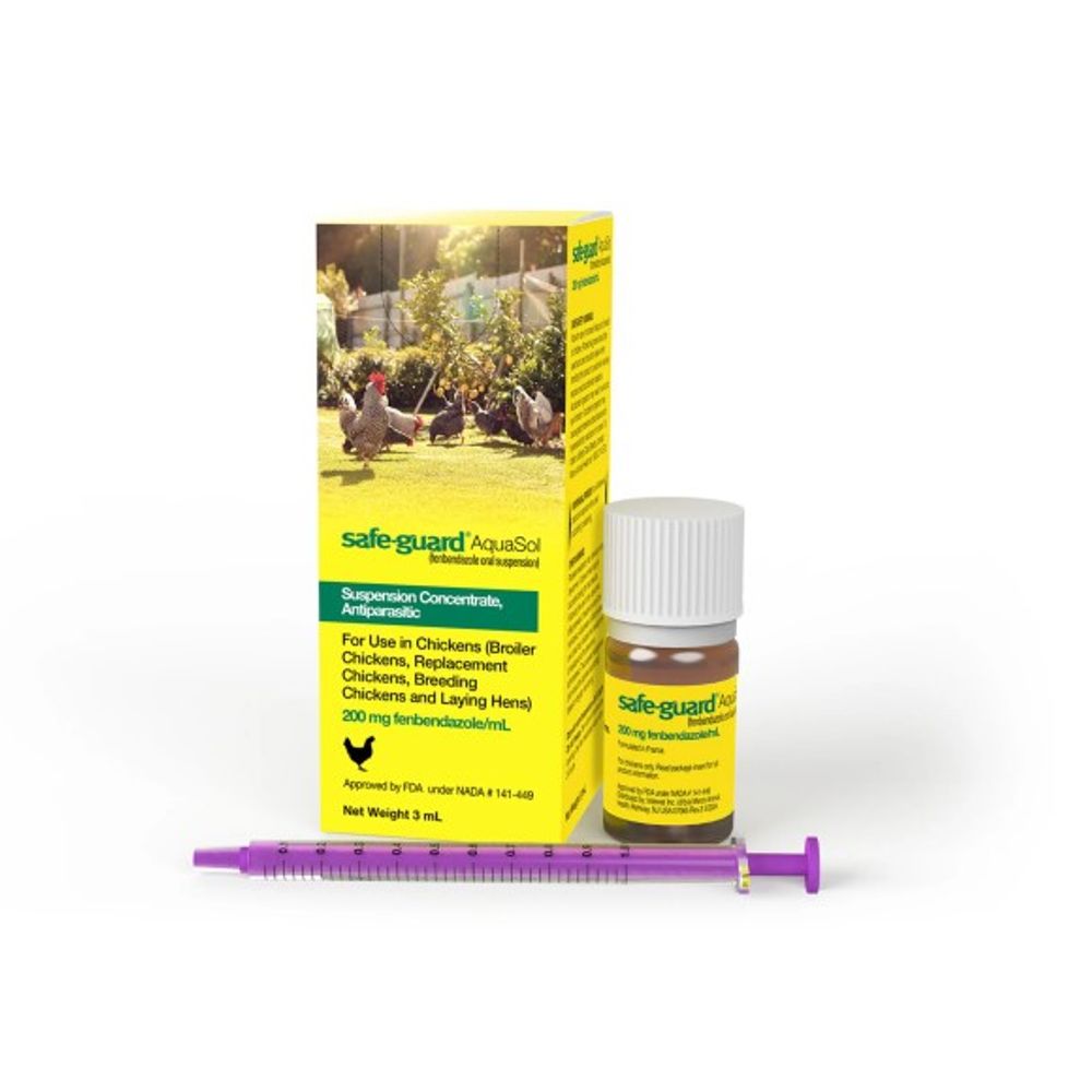 Merck, Safe-Guard AquaSol Poultry Dewormer, 3 ml