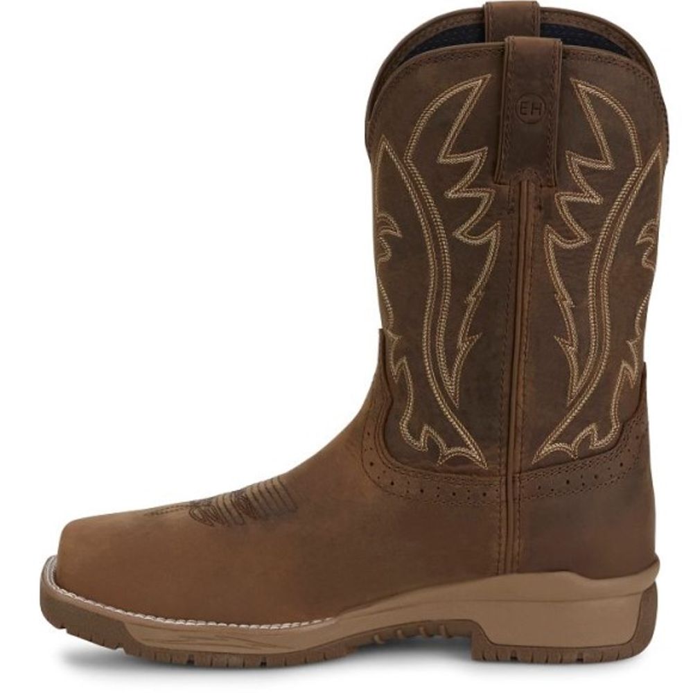 Justin, Men's Brown Nitread 11" Waterproof Boot