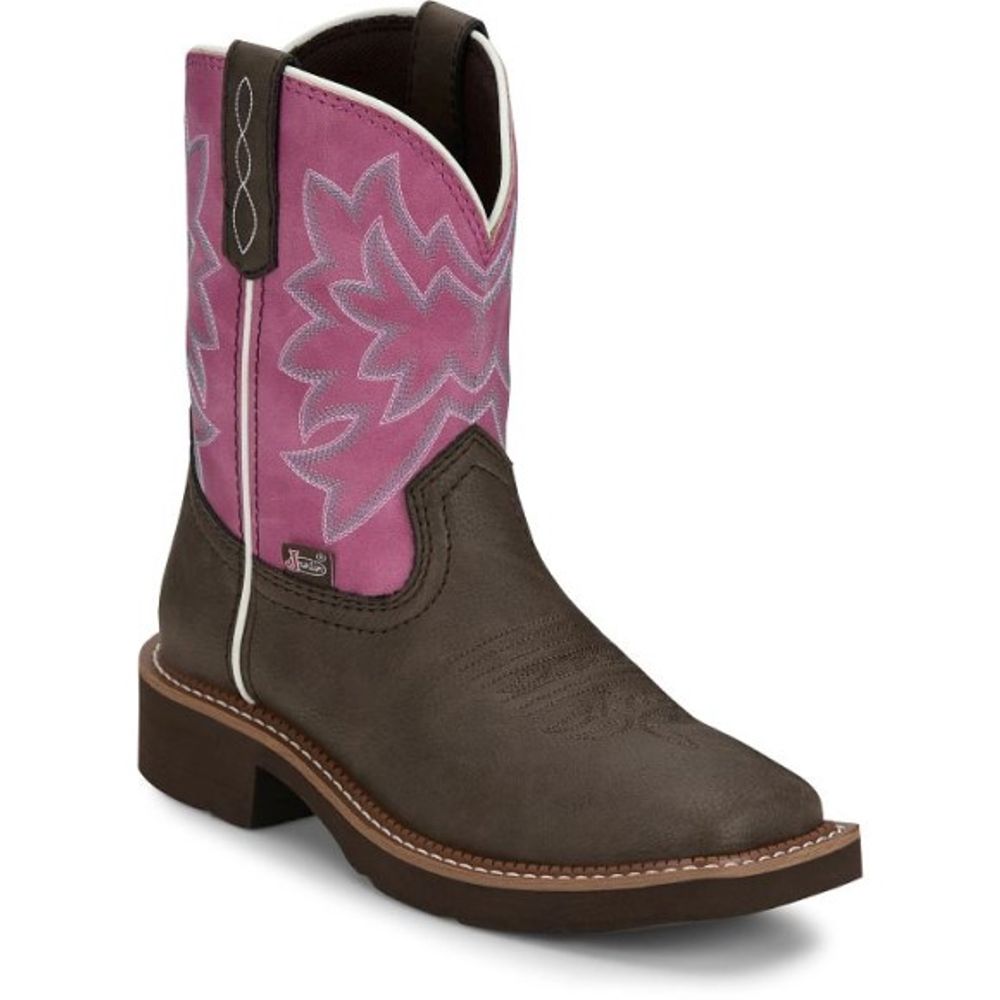 Justin, Ladies Brown Sunny 8" Western Boot