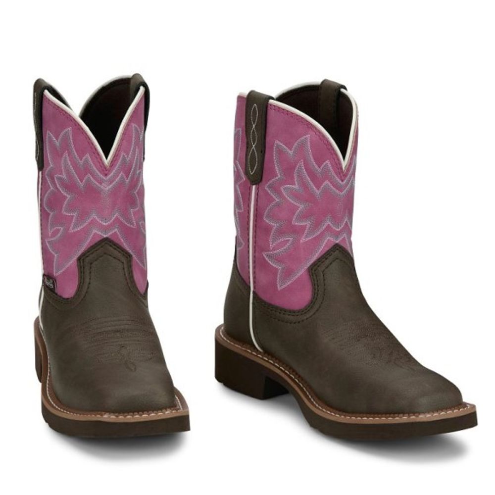 Justin, Ladies Brown Sunny 8" Western Boot