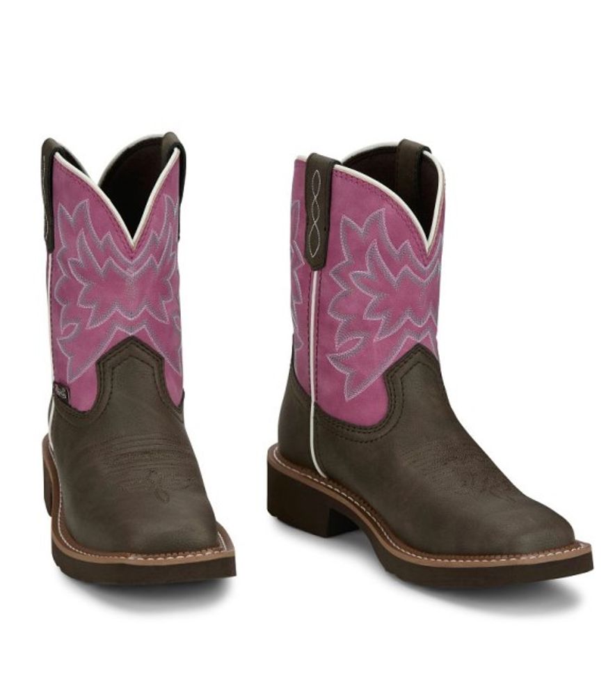Justin, Ladies Brown Sunny 8" Western Boot