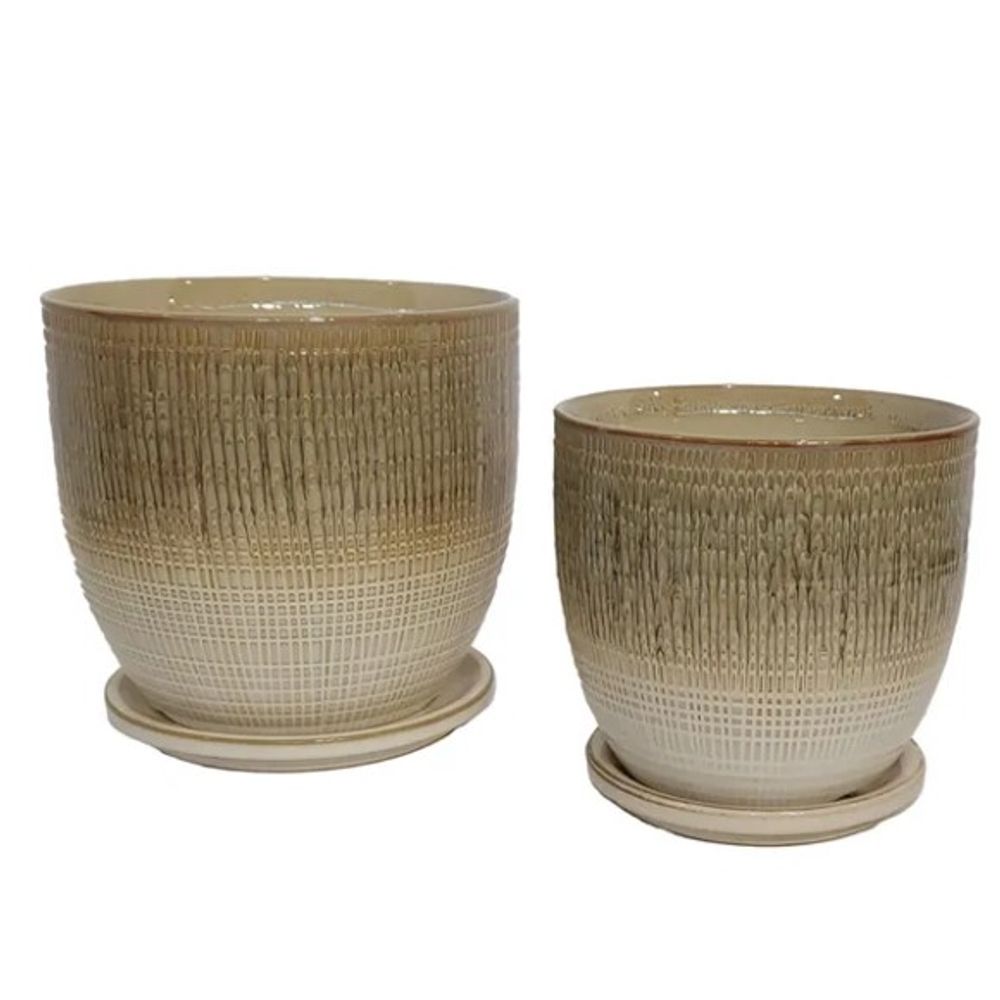 Border Concepts, Camel Beatrice Etched Planter