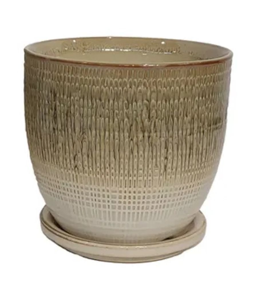 Border Concepts, Camel Beatrice Etched Planter