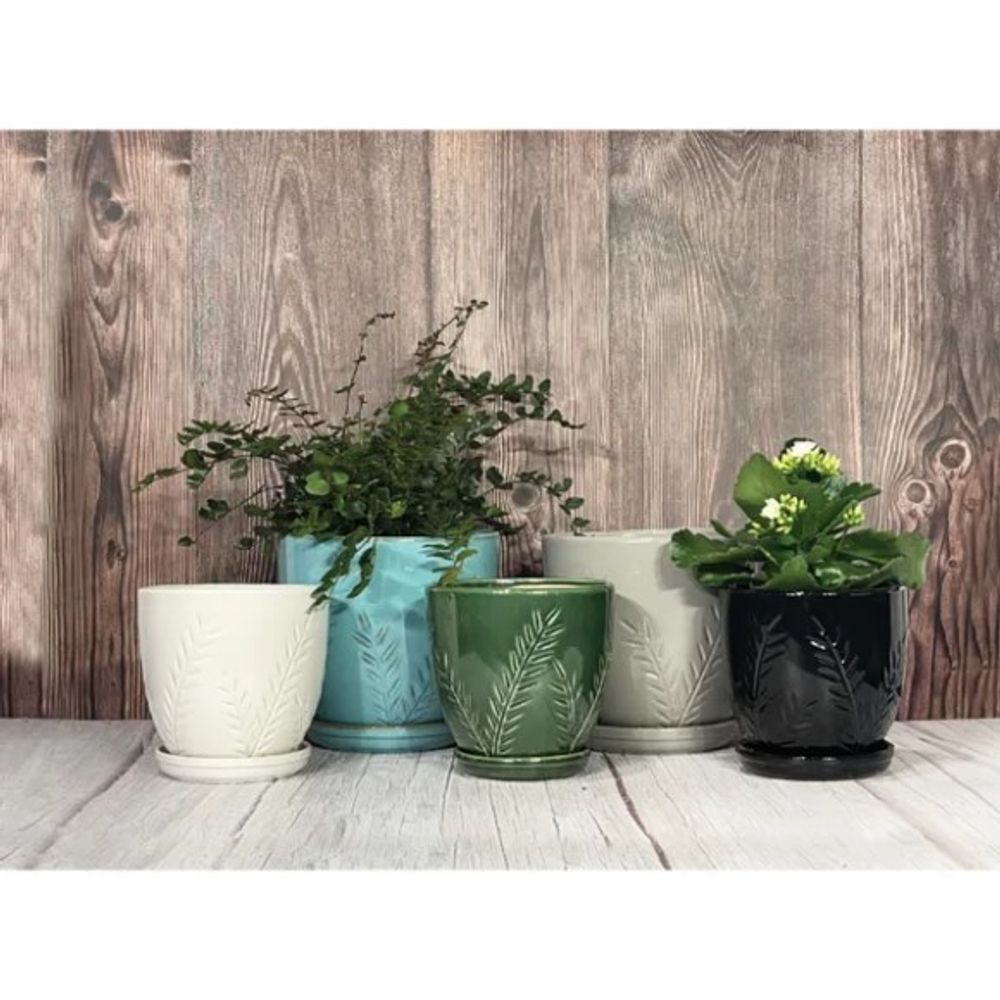 Border Concepts, White Kora Planter