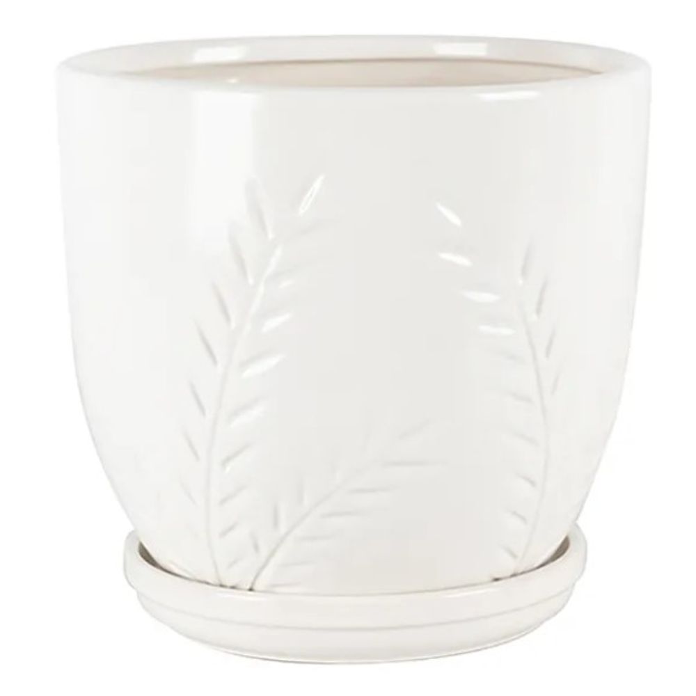 Border Concepts, White Kora Planter