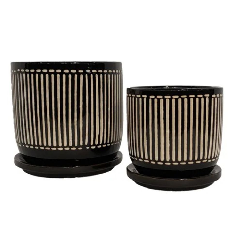 Border Concepts, Ebony / White Minnetonka Planter