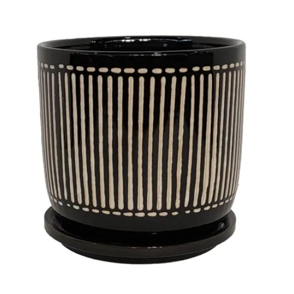 Border Concepts, Ebony / White Minnetonka Planter