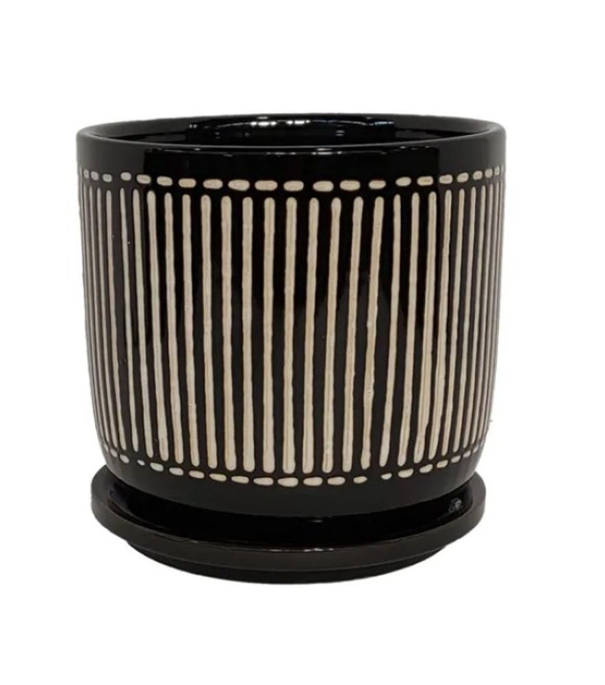 Border Concepts, Ebony / White Minnetonka Planter