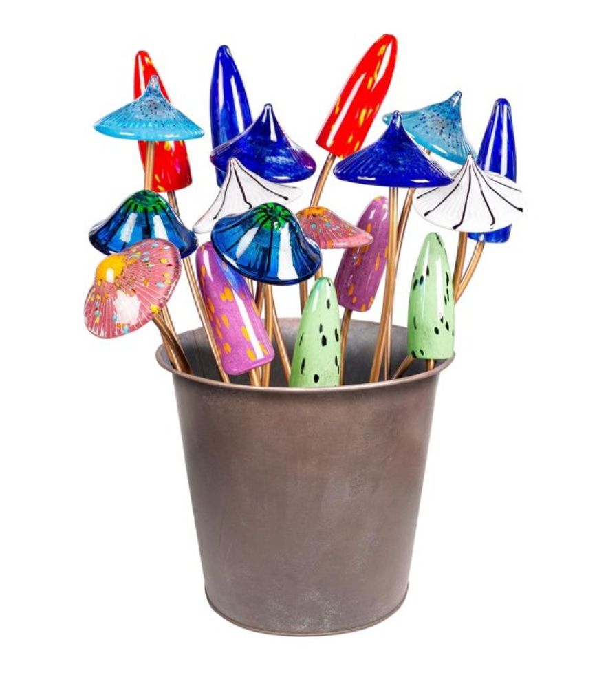 Evergreen, Assorted Glass Mushroom Pot Pick