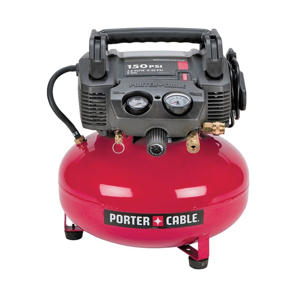 Porter-Cable, Portable 150PSI Air Compressor, 6 gal.