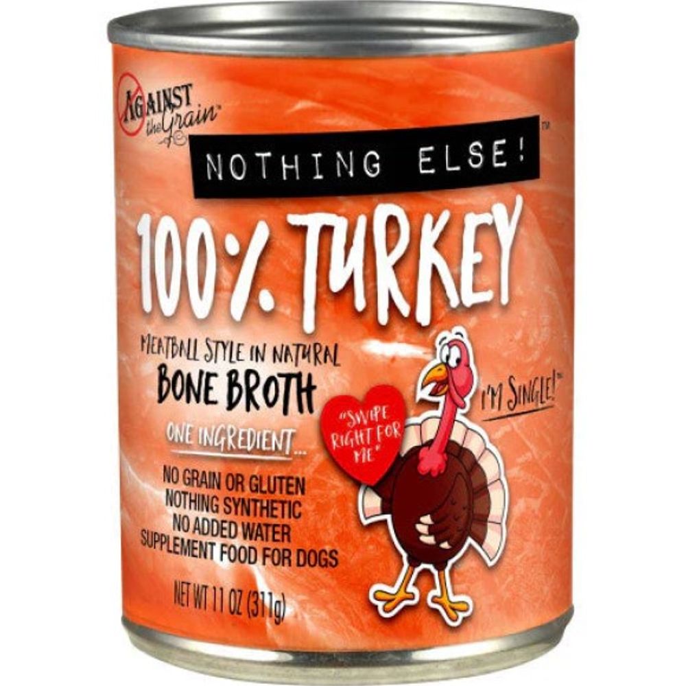 Against the Grain, 100% Turkey Dog Food, 11 oz