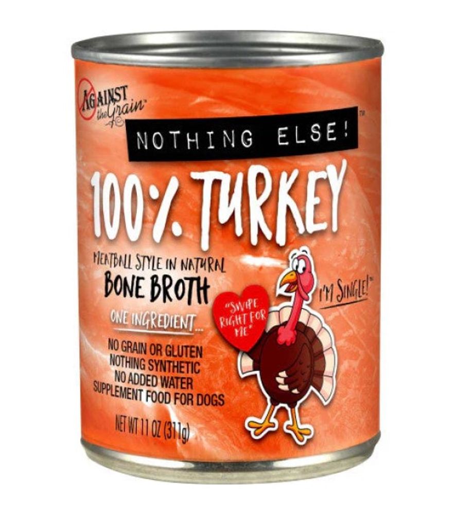 Against the Grain, 100% Turkey Dog Food, 11 oz