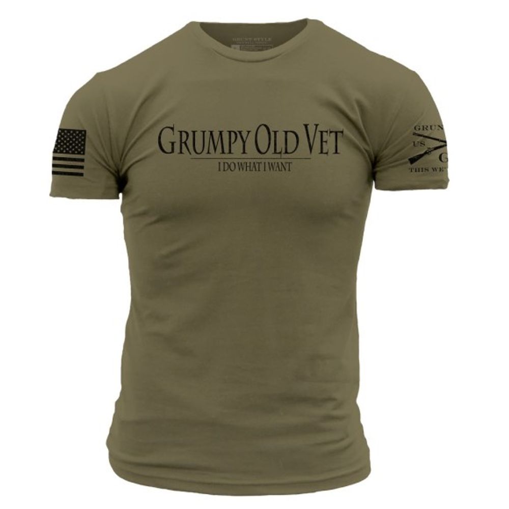 Grunt Style, Men's Green Grumpy Old Vet T-Shirt
