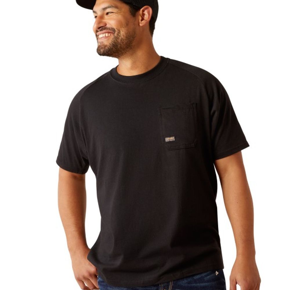 Ariat, Men's Black Rebar Cotton Strong Workhog T-Shirt