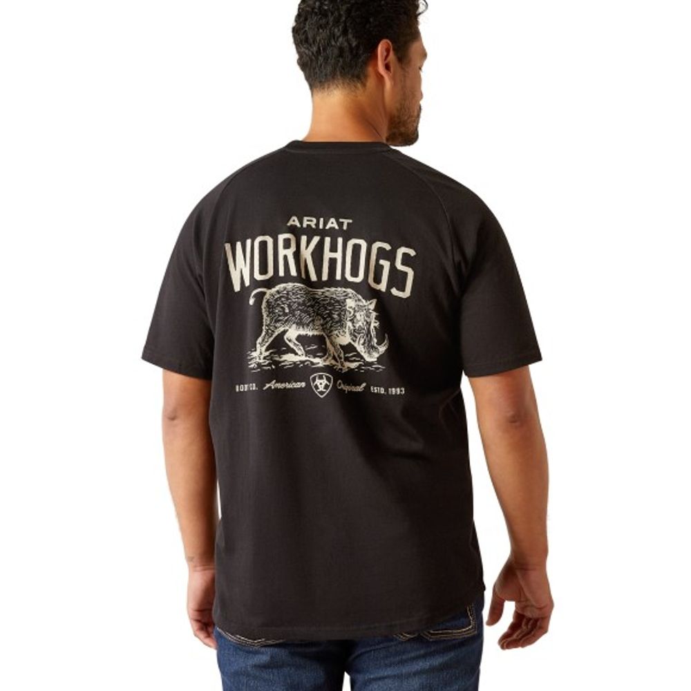 Ariat, Men's Black Rebar Cotton Strong Workhog T-Shirt