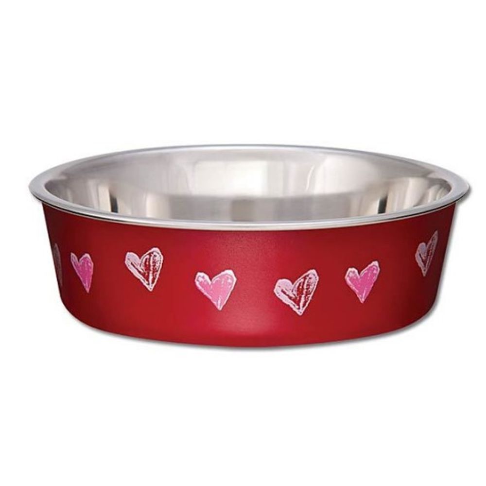 Loving Pets, Bella Valentine Red Hearts Cat Bowl