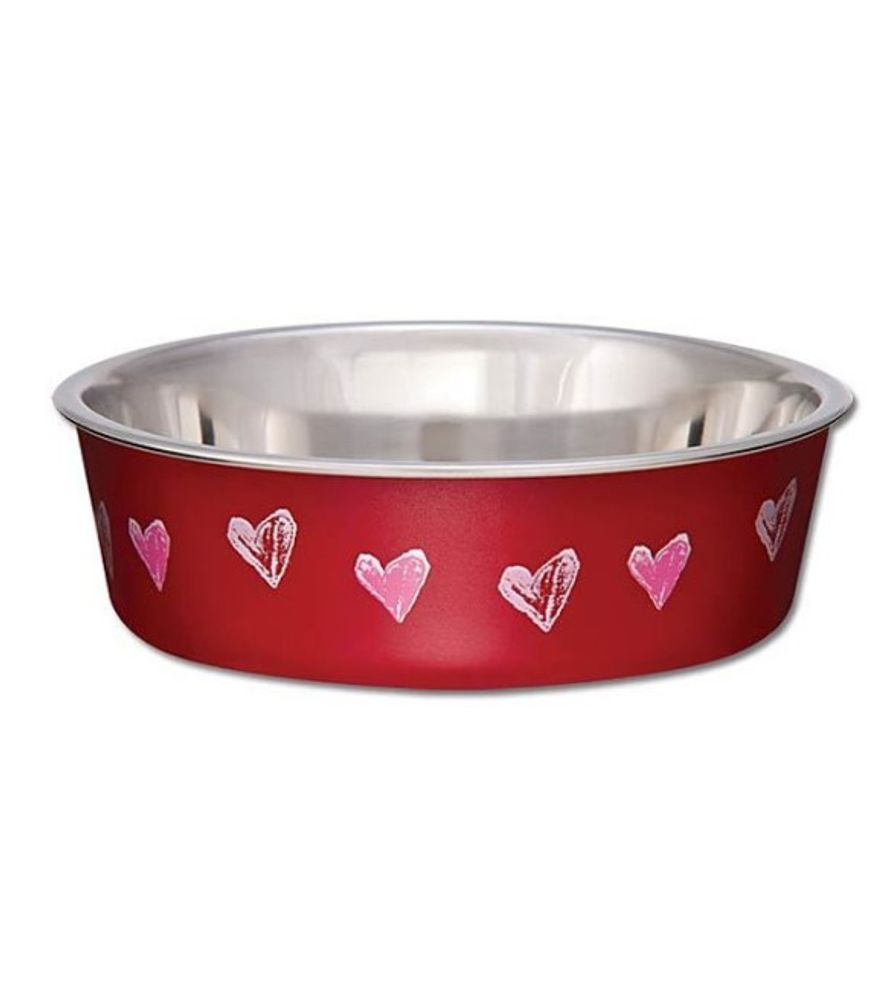 Loving Pets, Bella Valentine Red Hearts Cat Bowl