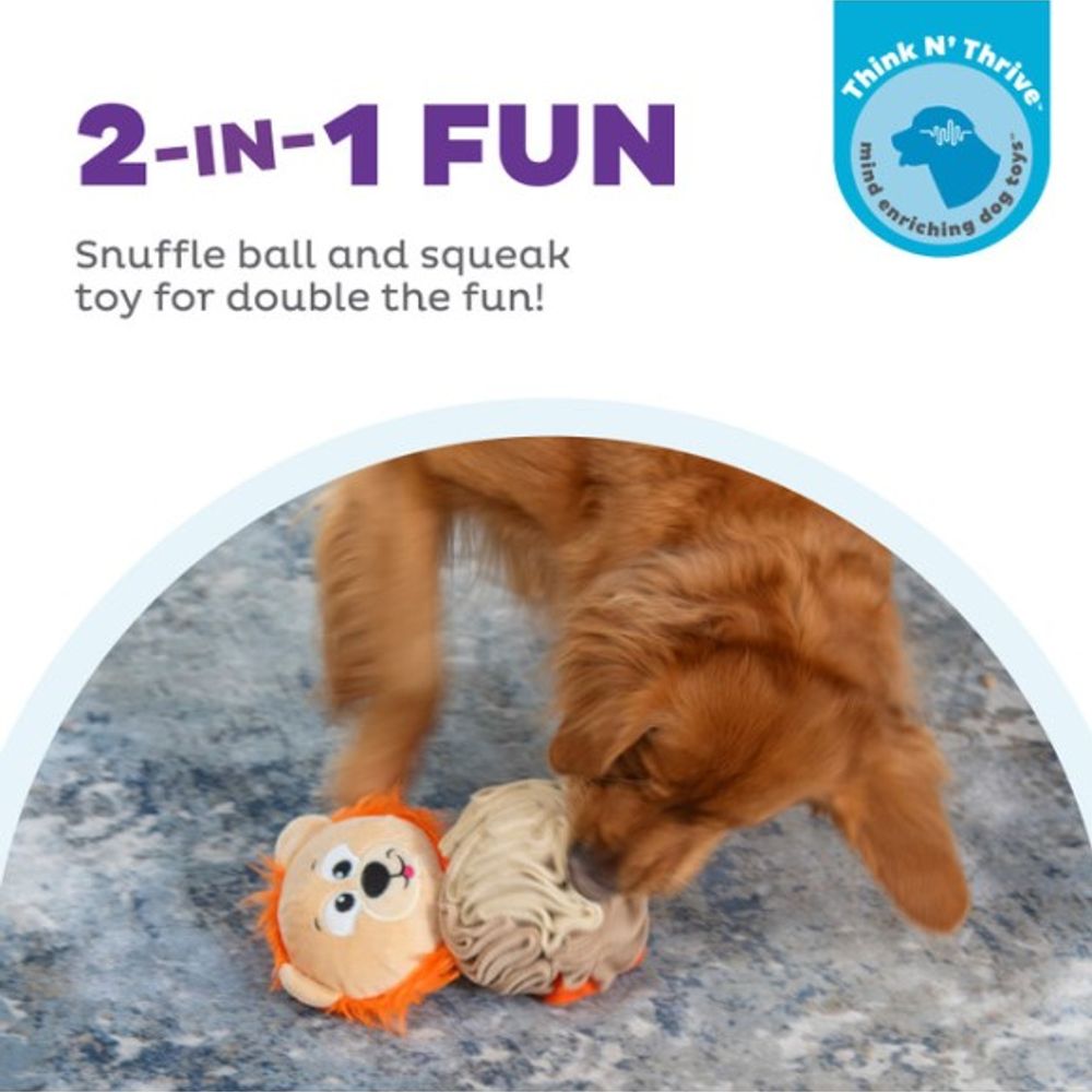 Outward Hound, Stuff N' Snuffle Interactive Lion Plush Dog Toy